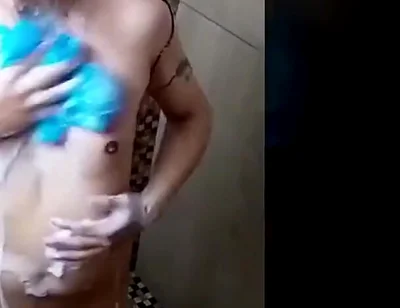 Post-workout Gym Shower: Athletic Guy Naked in Soap and Quick Tease