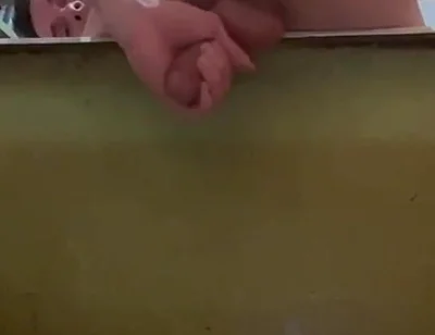 Masturbating a Cock and a Protruding Prolapse