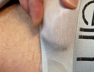 Frenulum Orgasm and Cum by Rubbing My Dick Through My Briefs