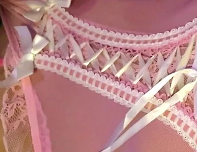Crossdresser Cdmichelle Wearing Pink Lingerie Jacking off