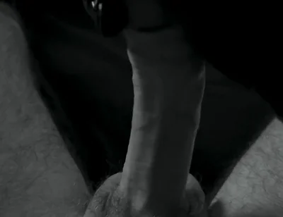 Black Glove on My Cock