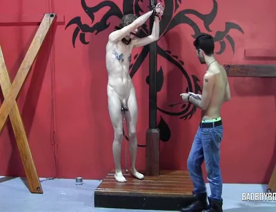 Stretching His Saggy Nuts