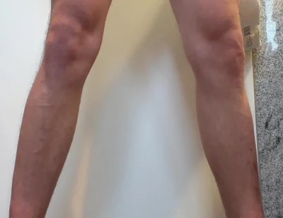 Young Cock Dripping on the Bathroom Tiles in the Morning