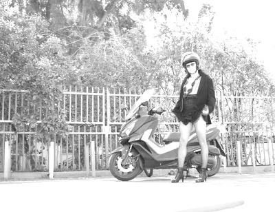During the Ride, Her Skirt Lifts up and Reveals Her Small Penis