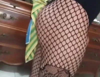 Ladysilva Showing off Her Hot Ass in Fishnets and Bodysuit