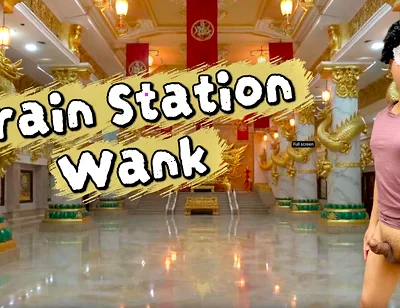 The Train Station Toilet Saved a Man After Getting His Cock Hard