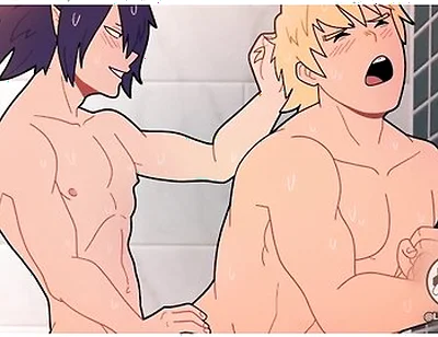 Car Toon - Tamaki Vs Mirio In The Gym Shower, Gay Porn Version Of The Anime My Hero Academia