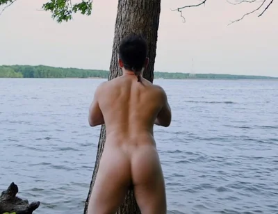 Lakeside Muscle Worship Flexing My Massive Biceps, Ripped Abs, and Juicy Ass Before an Explosive Cum Tasting Finale