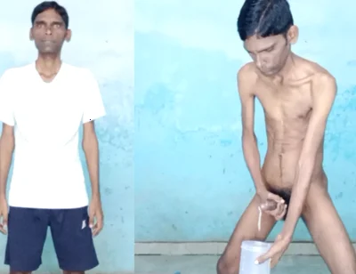 Rajesh Playboy 993 Masturbation Big Cock and Cumming in the Jar. Handjob Big Cum Load