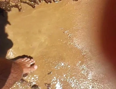 Sissy Ladysilva Walks Naked on the Beach with Her Hot Ass Tanned and Masturbating His Cock Until She Cums