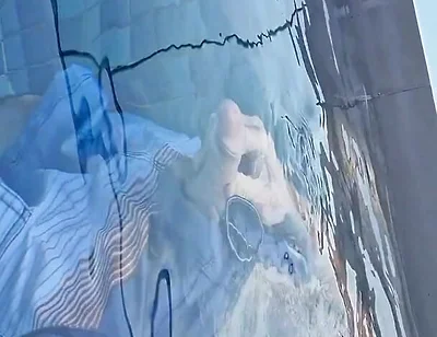 Stroking My Cock in the Pool