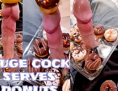 Big Cock Serves Donuts with Extra Frosting