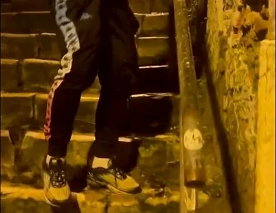 Amateur Boy Catches His Friend Pissing in the Street and Touches His Cock