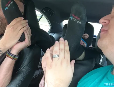 Petting And Adoring Jays Feet As Payment For His Ride