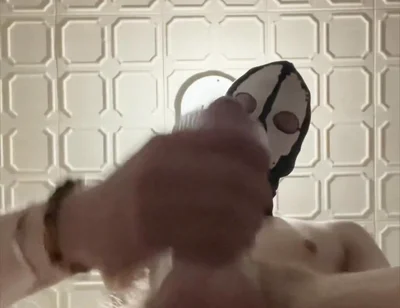 7 Inch (18cm) Hot Cock Owned by a Masked Slim Twink. Flashlight Intense Masturbation, Moaning. Full Video