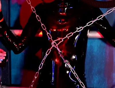 Chained up for Tom Baker's Electric Play