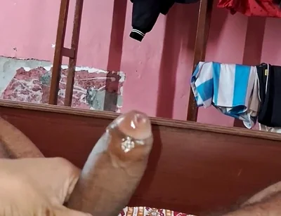 The Young Boy From the Desi Village, Full of Enthusiasm, Is Having Sex with His Hands.