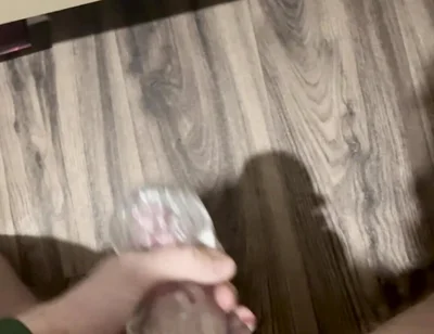 Horny Twink Needed a Release. Big Cumshot, Fucking a Flashlight, Intensive Masturbation. POV 4K Full HD