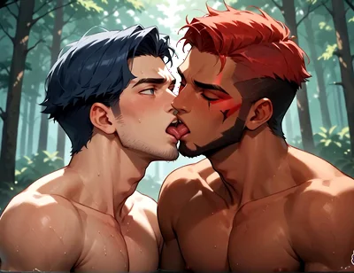Muscular Gay Lover's Satisfying Release: Steaming Gay Gonzo Porn! for the Hottest Forest Encounters, Only the Hottest