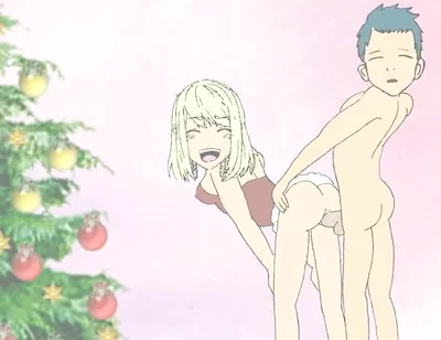 Manga, Her Young Roommate, as an Elf, Pounds Her Mercilessly Under the Tree!