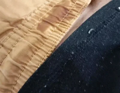 Handsome Amateur Made His Big Cock Cum Close up and Stained His Pants with Cum