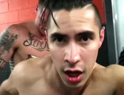 Share Bareback Bliss While Gym Goers Stroll Right By With Zander Cole And Dane Stewart