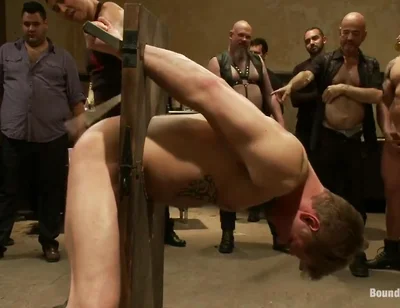 Bound And Suspended Upside Down While Roughly Fucked With Tantric Fitness, Will Swagger And Allen Silver