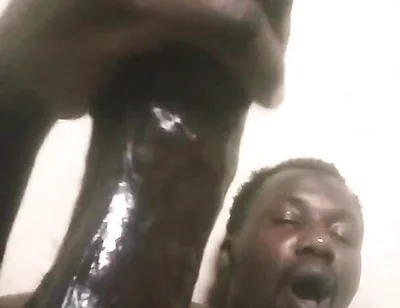 Oiled up Stroking My BBC Cumming Hard