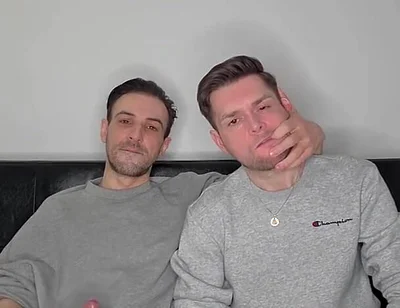 Hung Uncut Brotosh Lads Side by Side Masturbation