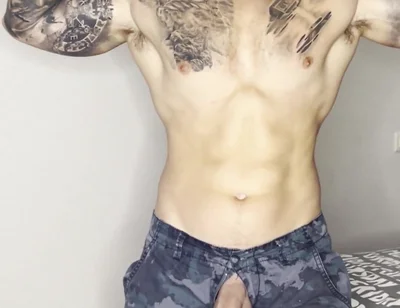 My Military Big Cock Can Cums with No Touch