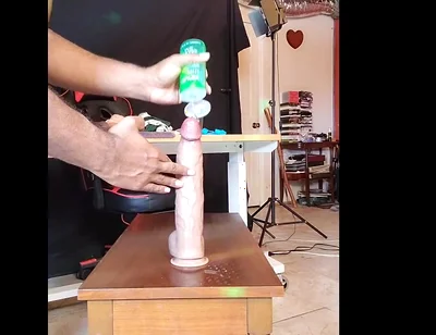 Giant Dildoes Fucking Hairy Holed Football Playing Stripper