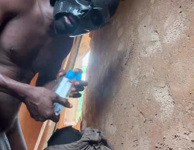 Warrior Leave the Battlefield & Get to Uncompleted Building & Made Special Masturbator & Cumshot