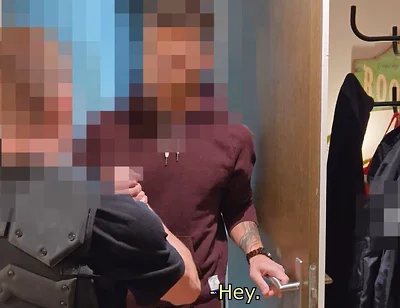 Part 1 - Straight Muscle Guy and Security Guard First Time Anal, Kissing and Blowjob While I Watch