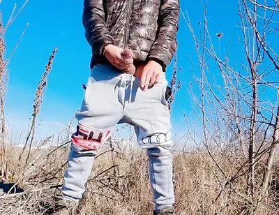 Slow Motion Jerk off Outdoor While Smoking Cigarette