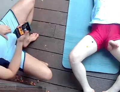 After He Had Lost an Amateur Wrestling Match, Jules, Still in His Red Singlet, Has to Submit