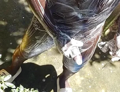 Mature Hard Black Dick Gets Real Shower