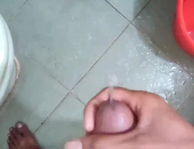 Bengali Boy's Solo Masturbation in the Bathroom