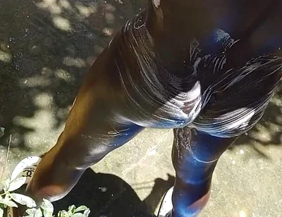 Heavy Wet and Slippery Huge Black Cock Wants to Cum on the Floor