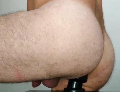 Riding Huge Dildo and Plug