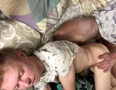 Stepdaddy Fucks Teen Slut's Tight Asshole and Cum Inside