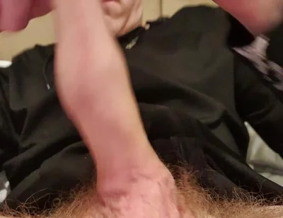 Stretching My Big Uncut Cock