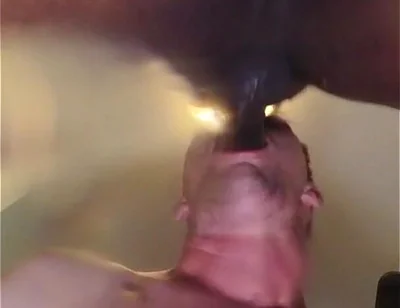 Big Dan Gags Sucking My Dick