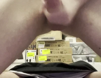 Amateur Twink Cumming Hard and Fucking Himself with a Huge 21cm Dildo