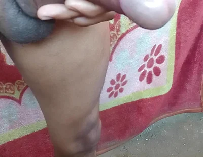 Cock Ring Standing Outdoor Masturbation