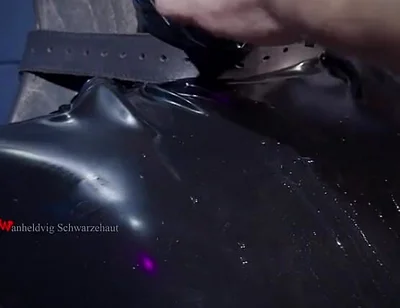 Rikki Gas Mask Session Latex Suit, Sex Machine, Drooling & Full Restraint