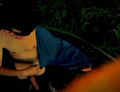 Twink Quit Fishing and Went Naked Into the Woods Jerking off His Dick