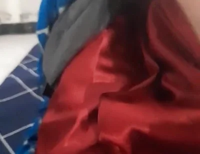 Wearing Mini Satin Skirt Inside Shorts