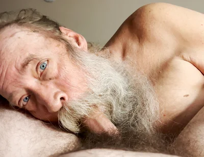 Papa Bear Sucks and Worships Hairy Cub Cock