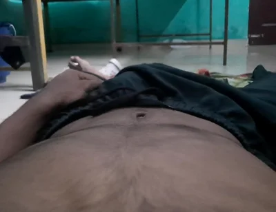 Horny Boy Laying on the Bed, Touching Himself