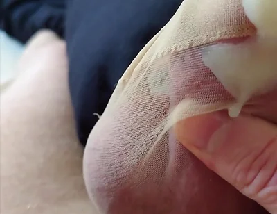 The Stocking, My Penis and Its Cum